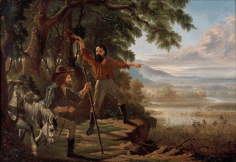 Edward Jukes Greig Arrival of Burke and Wills at Flinders River china oil painting image